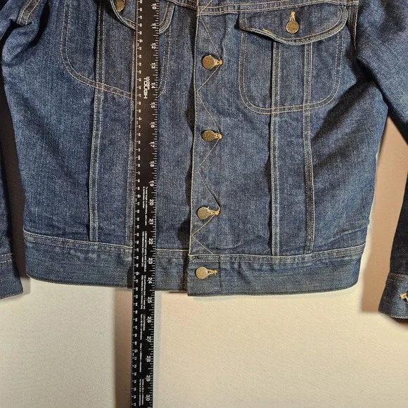 Vintage 70s Lee Storm Rider 42R L Denim Jacket Corduroy Collar Blanket Lined USA